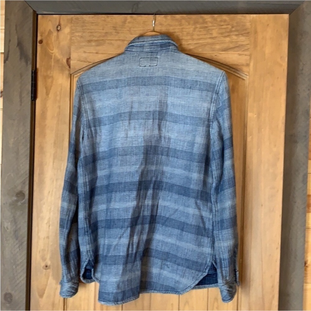 Current/Elliott Patch Pocket Ombr Denim Shirt / J… - image 3